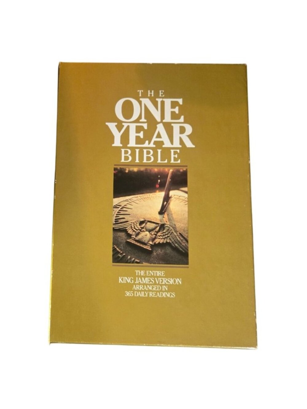 The One Year Bible King James Version Leather Navy Blue 365 Daily Readings Vtg